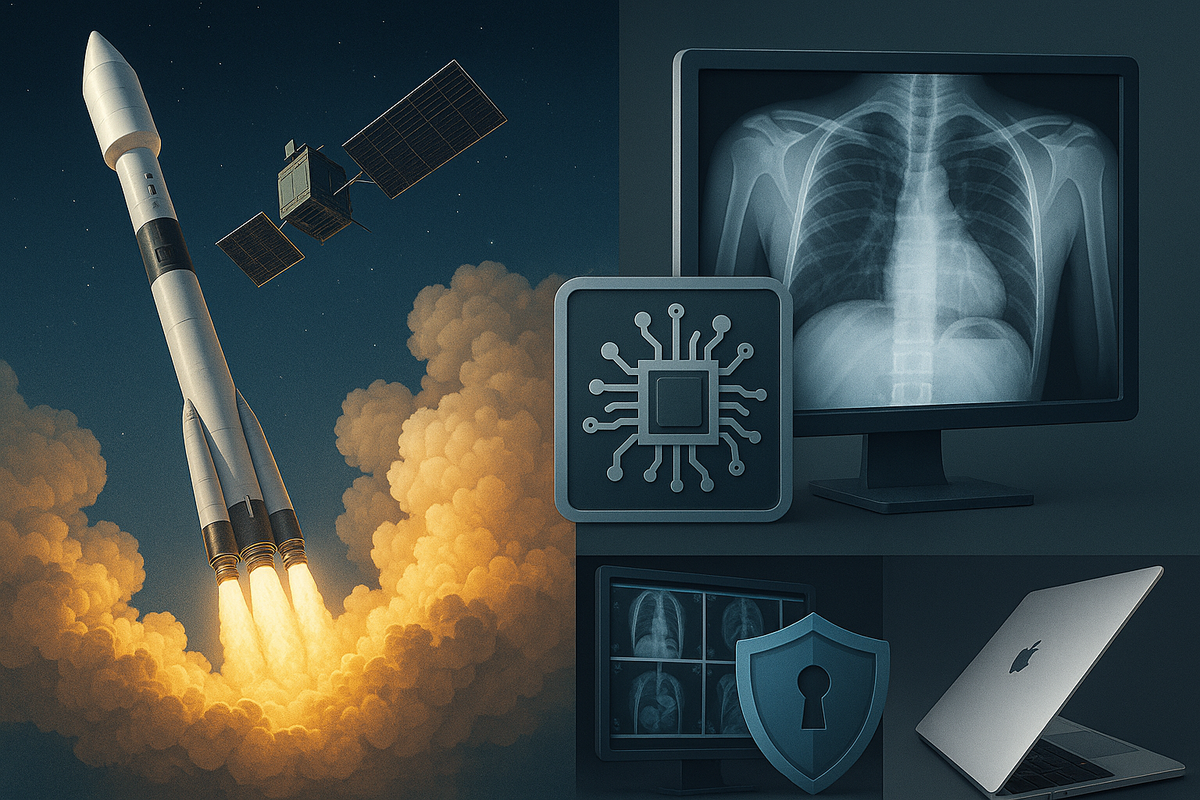 Satellite Rivalry, Smarter Healthcare AI, Security Breaches, and MacBook Design Flaws